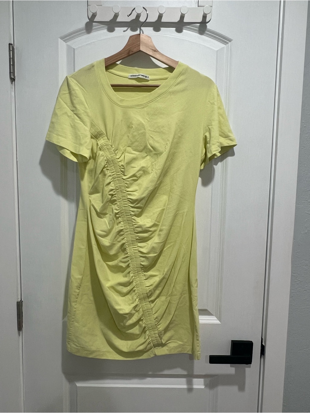 Alexander Wang Neon Lime Crewneck Tee Dress